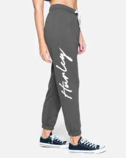 Billie Script Perfect Fleece Jogger 9 Billie Script Perfect Fleece Jogger -HURLEY Shop 3hcz8877 thunder grey 4 scaled