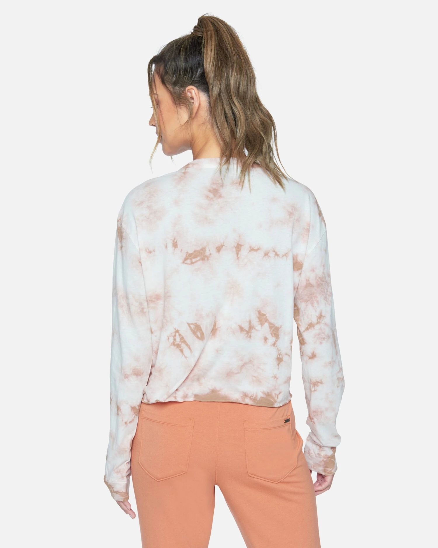 TARYN TIE DYE CROPPED LONG SLEEVE TEE 2 TARYN TIE DYE CROPPED LONG SLEEVE TEE - Image 2