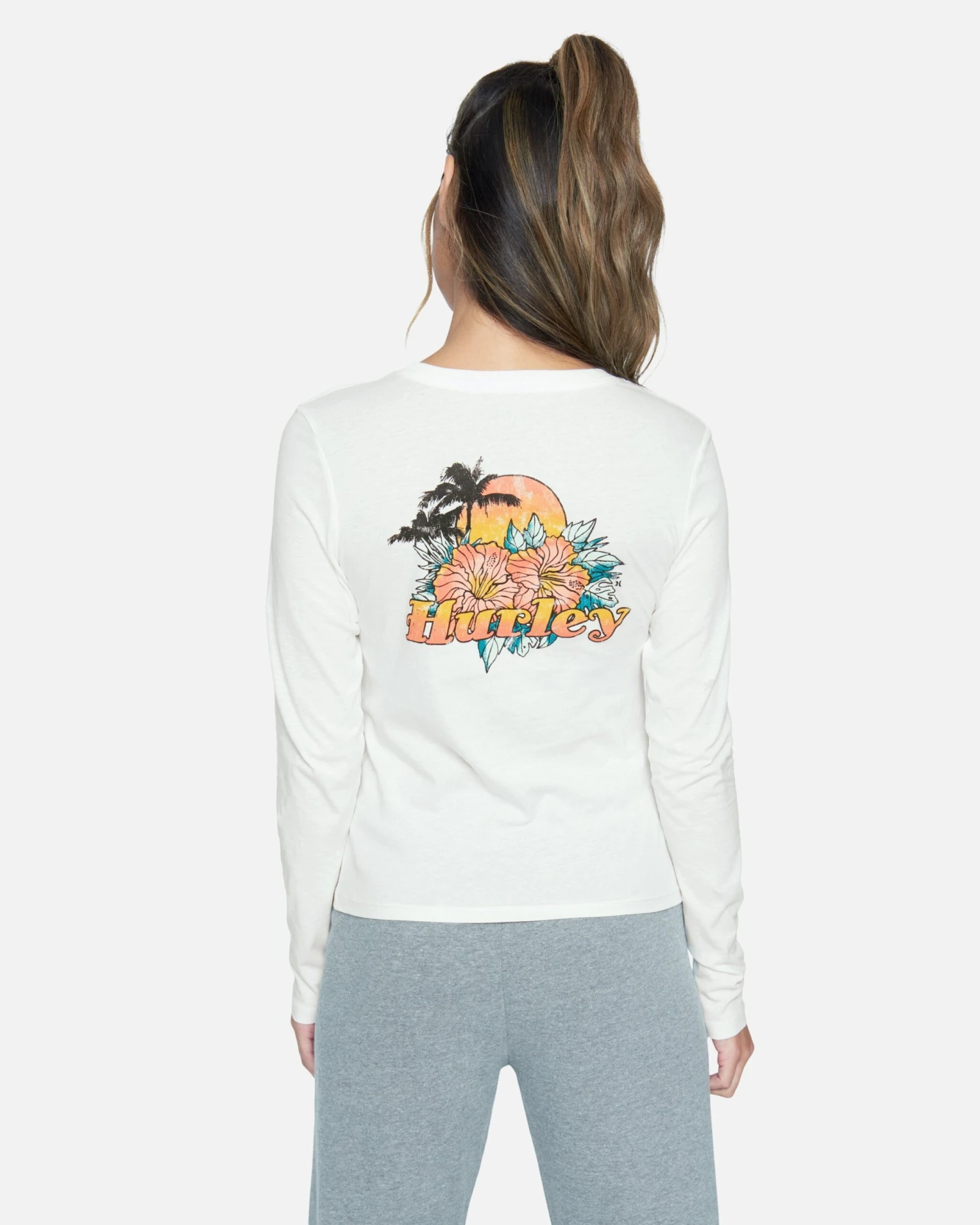 VIOLET PERFECT CREW LONG SLEEVE TEE 2 VIOLET PERFECT CREW LONG SLEEVE TEE - Image 2