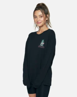 BAD APPLES GRACE OVERSIZED LONG SLEEVE TEE -HURLEY Shop 3hl6730749 caviar 3 scaled