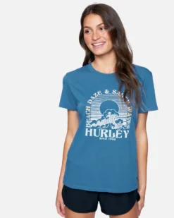 Salty Waves Washed Relaxed Girlfriend Tee