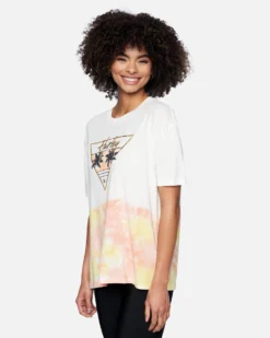 Persea Tie Dye Boyfriend Short Sleeve T-Shirt -HURLEY Shop 3hs1600516 marshmallow tie dye 3 scaled