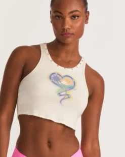 LoveShackFancy X Hurley - Whitewater Rib Tank -HURLEY Shop 3hwkt0720 bone 3