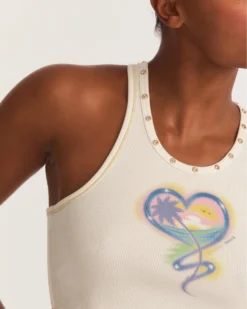 LoveShackFancy X Hurley - Whitewater Rib Tank -HURLEY Shop 3hwkt0720 bone 4