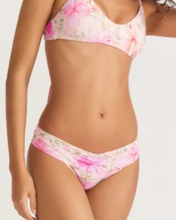 LoveShackFancy X Hurley - Hibiscus Cheeky Reversible Hipster Bikini Bottom -HURLEY Shop HLSFB100 HIBISCUS 3