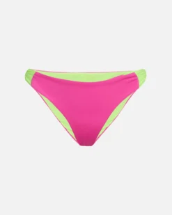LoveShackFancy X Hurley - Max Solid Blocked Bow Moderate Bikini Bottom -HURLEY Shop HLSFB104 MAGENTA NEON LIME 1