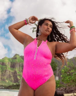 LoveShackFancy X Hurley - Eyelet Paisley Moderate One Piece -HURLEY Shop HLSFO102 COTTONCANDY 4