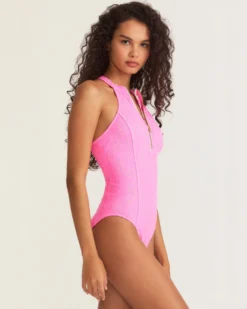 LoveShackFancy X Hurley - Eyelet Paisley Moderate One Piece -HURLEY Shop HLSFO102 COTTONCANDY 6