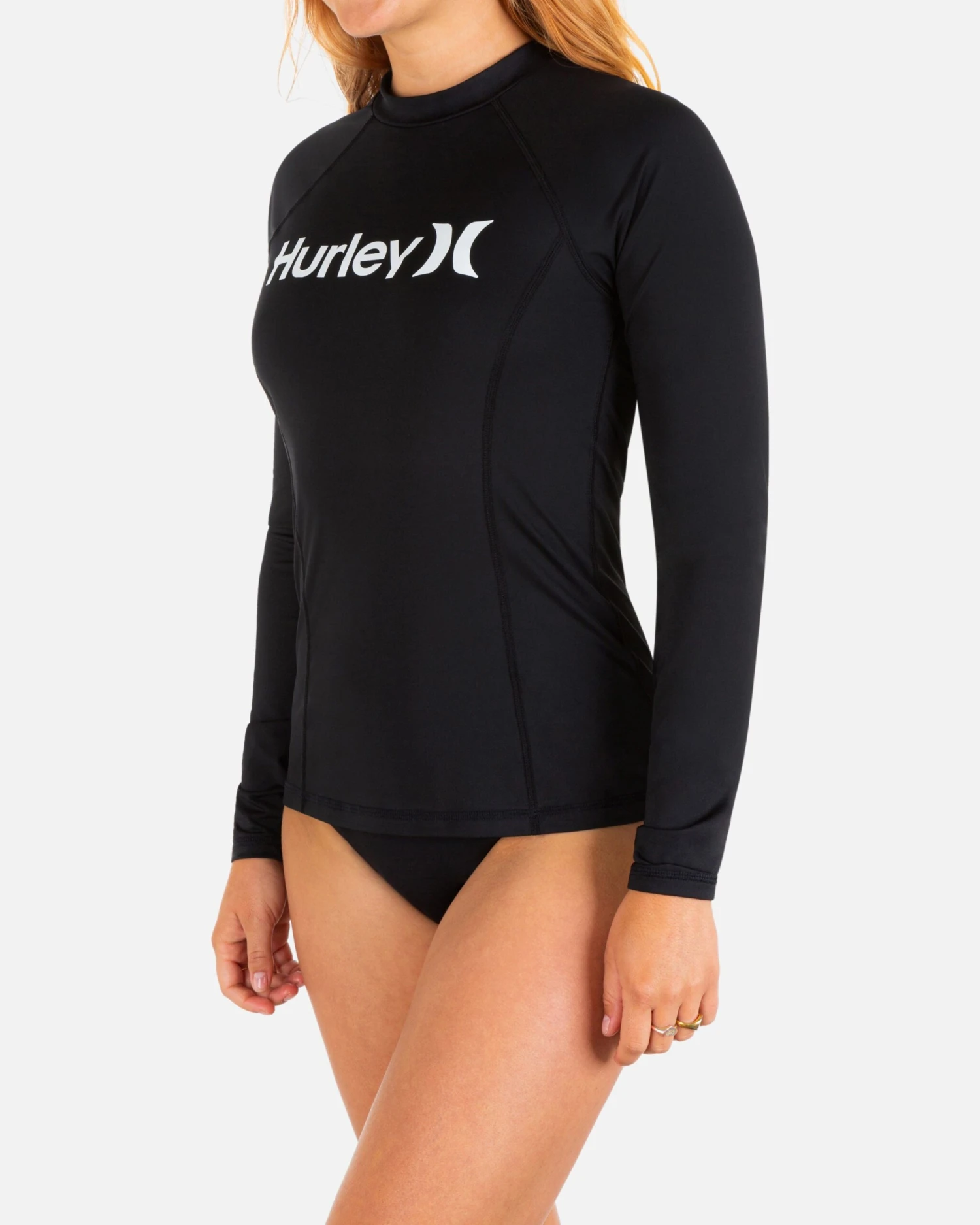 One And Only Solid Mock Neck Long Sleeve Rashguard 2 One And Only Solid Mock Neck Long Sleeve Rashguard - Image 2