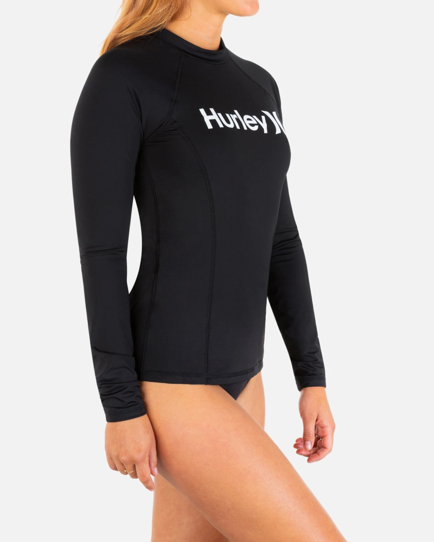 One And Only Solid Mock Neck Long Sleeve Rashguard 4 One And Only Solid Mock Neck Long Sleeve Rashguard - Image 4