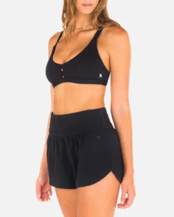 Hurley X Moore Aloha Solid 2.5" High Waist Boardshort -HURLEY Shop HS1068 BLACK 3 scaled