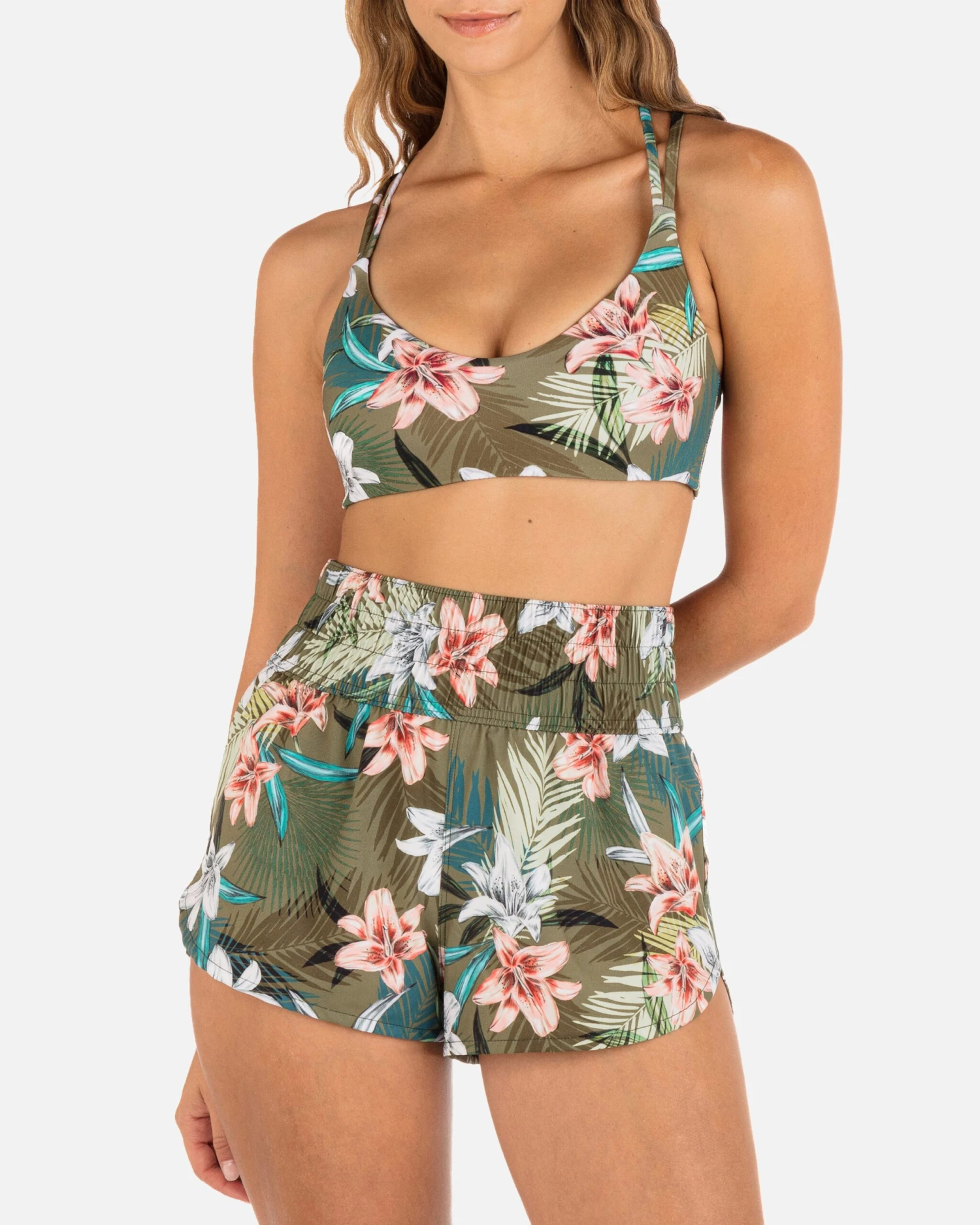 VINTAGE PALM HIGH WAIST BOARDSHORT 2.5" 1 VINTAGE PALM HIGH WAIST BOARDSHORT 2.5"