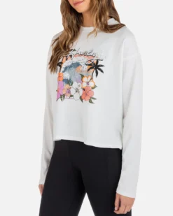 Seabreeze Long Sleeve Relaxed Tee 6 Seabreeze Long Sleeve Relaxed Tee -HURLEY Shop HU156K3 WHITE 03 scaled