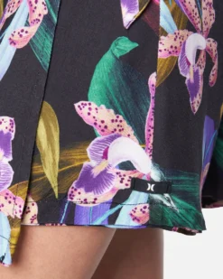 Women's Waimea Wrap Dress -HURLEY Shop cu8203 black orchid 3