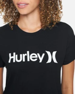 One And Only Perfect Crew Tee -HURLEY Shop cw7979 black 5 V2