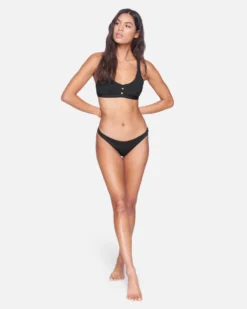 Solid Moderate Bikini Bottom -HURLEY Shop hb1007 black 5 scaled