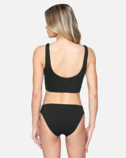 Hurley X Moore Aloha Max Solid Full Tab Side Bikini Bottom -HURLEY Shop hb1173 black 3 scaled