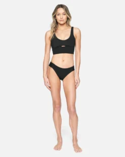 Hurley X Moore Aloha Max Solid Full Tab Side Bikini Bottom -HURLEY Shop hb1173 black 4 scaled