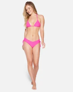 Terry Pop Cheeky Side Tie Bottom 8 Terry Pop Cheeky Side Tie Bottom -HURLEY Shop hb1291 electric pink 4 scaled