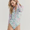 LSF X Hurley - Max Hawaiian Hibiscus Long Sleeve Bodysuit