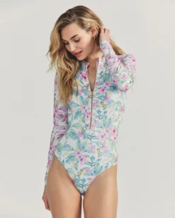 LSF X Hurley - Max Hawaiian Hibiscus Long Sleeve Bodysuit