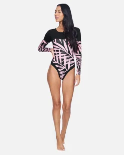 Max Mystic Leaves Long Sleeve Bodysuit -HURLEY Shop ho1046 wisteria leaves 5 scaled