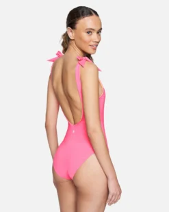Solid Reversible Moderate One Piece 8 Solid Reversible Moderate One Piece -HURLEY Shop ho1063640 pink guava 3 scaled