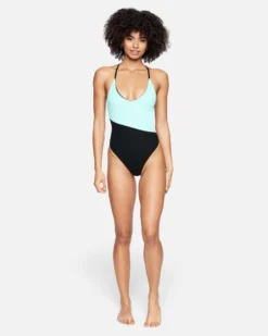 Baby Rib Cheeky One Piece -HURLEY Shop ho1072 black mist 4 scaled
