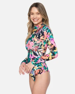 Floral Pop Retro Surf Suit 8 Floral Pop Retro Surf Suit -HURLEY Shop ho1081 floral pop black multi 4 scaled