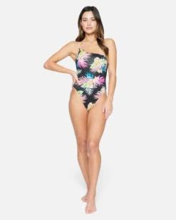 Hana Asymmetrical Cheeky One Piece -HURLEY Shop ho1116 black 4 scaled
