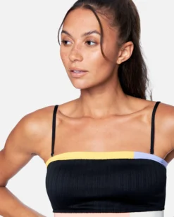 Colorblock Tube Bikini Top