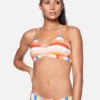 Retro Stripe Adjustable Bikini Top