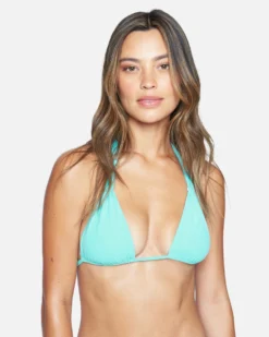 SEA VIBRATIONS TERRY REVERSIBLE ROUCHED TRI TOP