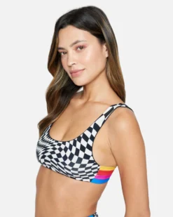 NASCAR REVERSIBLE SCOOP FRONT TOP -HURLEY Shop ht1276 black white 4 scaled