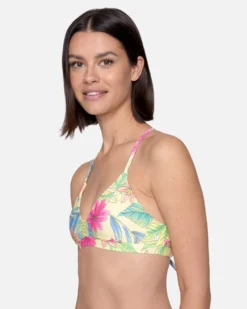 Bloom Wash Adjustable Bikini Top -HURLEY Shop ht1284 natural print 2 scaled