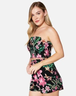 BOTANIC TUBE TOP 7 BOTANIC TUBE TOP -HURLEY Shop hu031w3 black 3 scaled