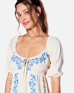 Brittany Embroidered Dress 8 Brittany Embroidered Dress -HURLEY Shop hu037d3 white 4 scaled
