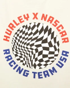 Nascar Team USA Crop Long Sleeve Tee -HURLEY Shop hu037k3 vintage white 4 scaled