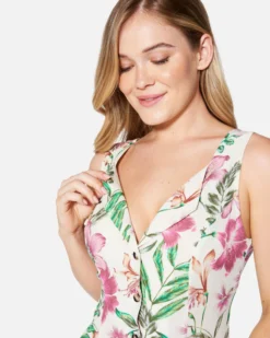 BOTANIC TUBE DRESS -HURLEY Shop hu039d3 cream 4 scaled